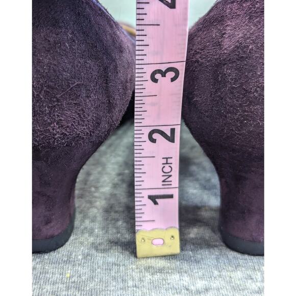 FERRAGAMO Womens Pumps - Purple, Suede Leather, Heels, Florence Italy, Size 8 - Picture 6 of 8